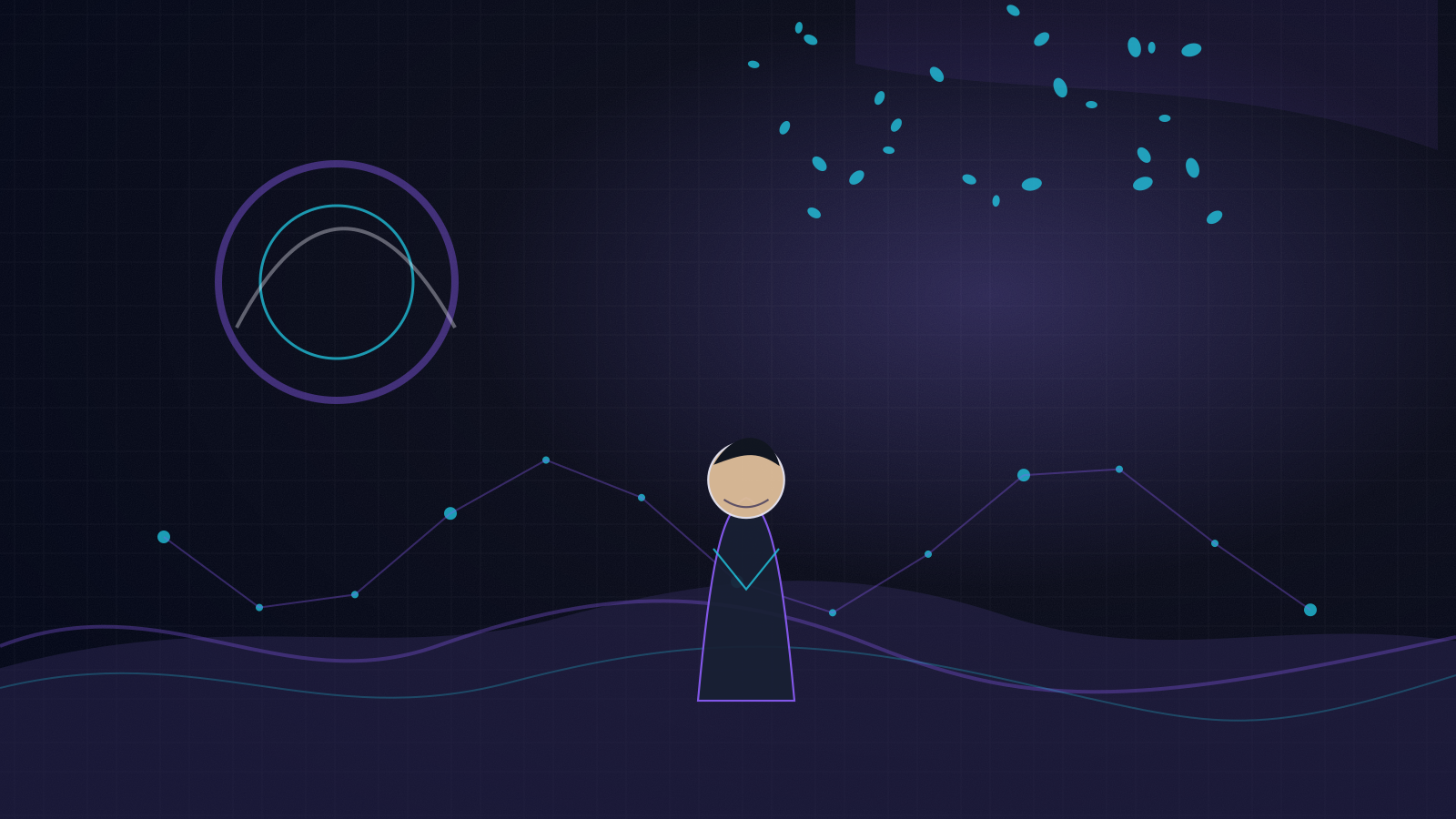 nu-star.net hero visual in abstract 3D governed-AI console